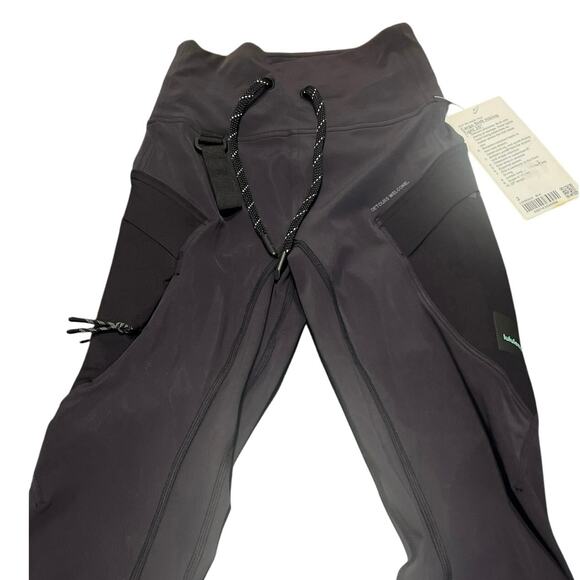 NWT Lululemon Athletica Black Cargo Super-High-Rise Hiking Tights 25". - Picture 8 of 10